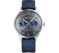 Bering Time Montre 11539-873 Quartz 39 mm 5 ATM Titane Bleu Homme
