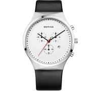 Montre - BERING - Classic 14740-404 - Acier inoxydable - Cadran blanc - Bracelet cuir noir