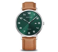Montre - BERING - Montre Bering titane cuir marron - Cuir - Étanchéité 5 ATM - Verre saphir