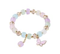 Montre binaire pour enfant avec bracelet en verre imitation jade et papillon, A, Résine, Pas de gemme