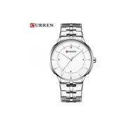 (montre blanche argentée) Top marque de luxe Curren mode militaire montre à quartz hommes sport montre-bracelet