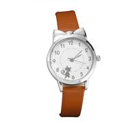 Montre blanche tendance coréenne décontractée pour femmes - Grande taille - Pour poignets plus grands, café, One Size