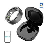 Colmi R03 Smart Ring, surveille la fréquence cardiaque, le sommeil & l'oxygène dans le sang, podomètre, avec étui de chargement - couleur : noir - taille : 10