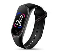 MONTRE BLUETOOTH-MONTRE INTELLIGENTE ,M6B--Montre de sport numérique LED étanche pour enfant, ado garçon et fille, bracelet en silic