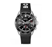 BOSS Montre chronographe à cadran noir et bracelet en silicone - Style RUNNER, 58137096 Noir pcs.