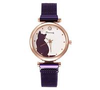 Montre Boucle avec Aimant Femme Mode Alliage Montre Extensible, violet, taille unique