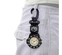 Montre boussole, unisexe, mousqueton de randonnée, étanche, phosphorescente, équipement de survie en plein air pour homme et femme, escalade, chasse, camping, course à pied, aventure