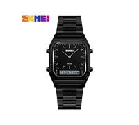 Montre-bracelet à quartz numérique SKMEI 1220 pour homme, chronographe de sport, étanche 3 bars, double