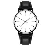 Montre-bracelet analogique en acier inoxydable pour femme - Montre à quartz pour homme - Montre parlante, blanc, taille unique