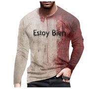 Montre-bracelet avec chronomètre thème Halloween, col rond décontracté, graphique de sang, grande taille, imprimé, couleur unie, manches courtes, t-shirts drôles, Or rose, XXL