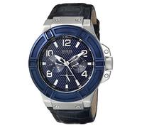 Montre Bracelet BC81K Quartz analogique Homme Cuir W0040G7 - Noir Argenté