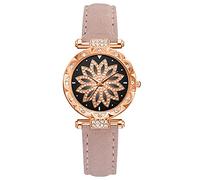 Montre bracelet cadran dames ensemble cadeau étoile quartz montre parlante montres pour femmes aveugles, rose, taille unique