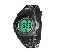 Montre Bracelet Garçons pour Natation, Plongée sous-Marine 100m sous l'eau avec Fonctions d'Chronomètre, Chronographe, Alarme, Double Fuseau Horaire, Format 12/24 Heures