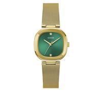 GUESS Montre à affichage analogique or / vert / blanc, Taille One Size