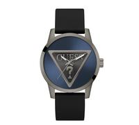 Guess Montre Homme Badge GW0781G5 Analogique Quartz Cuir Bleu/Noir/Argent Taille One Size