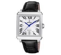 Festina Montre pour Homme F20681/1 on The Square Boîtier en Acier Inoxydable Gris Bracelet en Cuir Noir