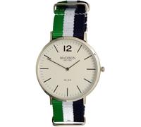 Montre bracelet Homme slim Argent-Bleu Blanc Vert Large - Madison New York - g4741zf14