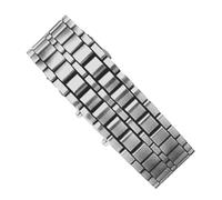 Montre bracelet LED unisexe - Design sportif imperméable, affichage métallique élégant | Caractéristique innovante de l'interface du cadran numérique, produit durable et résistant aux chocs, argent