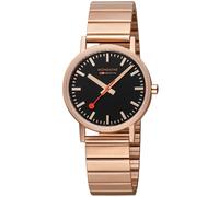 Montre-bracelet Mondaine à quartz cadran noir acier or rose A660.30314.16SBR