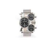 Montre-bracelet multifonction 1167 pour homme, montre-bracelet à quartz en acier, 3 mouvements, de marque