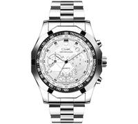 Montre-Bracelet pour Homme, Montre à Quartz analogique à la Mode avec Affichage Calenda, Montre élégante pour Homme Qui Brille dans Le Noir avec Bracelet en Acier Inoxydable