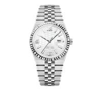 Montre-bracelet pour homme - Montre décontractée en acier inoxydable de 40 mm, étanche à 30 m, accessoire 3D moderne pour amis, petit ami, famille, affaires quotidiennes, blanc, Refer to description