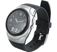 St. Leonhard Montre bracelet radio pilotée RC-1240.duo Double affichage Acier Noir