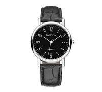 Montre bracelet romain créative pour homme avec calendrier et cadran classique - Montre de chemin de fer approuvée, Noir , taille unique