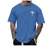 Montre-bracelet Smart Plage Little Tree Print T-shirt Blouse Manches courtes O Tops T-shirt Homme Maillot de corps avec col en V, bleu ciel, 40