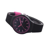 Montre bracelet solide pour femme - Montre décontractée en silicone - Motif horloge tendance - Montre en toile, Noir , taille unique