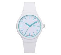 Montre bracelet solide pour femme - Montre décontractée en silicone - Motif horloge tendance - Montre parlante pour personnes âgées, blanc, taille unique