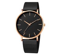 Montre bracelet tendance pour homme avec affichage de la date et de la date - Montre à quartz analogique en acier inoxydable pour homme et femme, G, taille unique