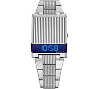 Bulova Computron 96C139 Montre Digitale Rétro Pour Homme Bleue Argentée