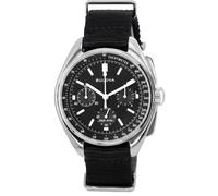 Montre Bulova Lunar Pilot Chronographe Cadran Noir Quartz Aviateur 96A225 Homme
