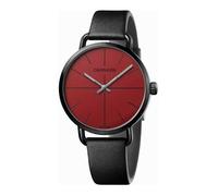 Montre - Calvin Klein - Even K7B214CP - Acier inoxydable - Cuir noir - Résistante à l'eau 3 ATM