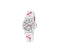 Montre Calypso pour Enfants K5776/4 Junior Collection Boîtier en Acier Inoxydable Gris Bracelet en Plastique Blanc