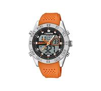 Montre Calypso pour Homme K5774/1 Street Style Boîtier en Acier Inoxydable Gris Bracelet en Caoutchouc Orange