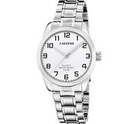 Montre Calypso pour Homme K5866/1 Basic Boîtier en Acier Inoxydable Gris Bracelet en Acier Inoxydable Gris