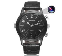 Montre Caméra Espion Full HD 1080p Bracelet Cuir Vision Nuit Détection Mouvement ROM 64 Go Noir YONIS