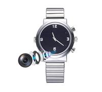 Montre Caméra Espion HD 1080p Vision de Nuit Détection Mouvement ROM 64 Go Argent YONIS