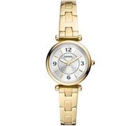 Fossil Montre pour femmes Carlie, mouvement à quartz, boîtier en acier inoxydable doré de 28 mm avec bracelet en acier inoxydable, ES5203