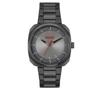 Montre carrée HUGO pour homme - Noir - Quartz - Bracelet en métal