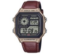 Montre - CASIO - AE-1200WHL-5AVEF - Cuir Marron - Résistante à l'eau 10 bar - Digital