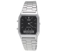 Montre Casio Analogique & Digitale pour Homme Bracelet en Acier Inoxydable