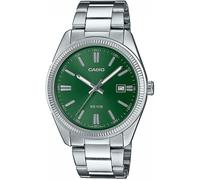 Casio Montre MTP-1302PD-3AVEF Quartz Unisexe 39 mm Cadran vert Bracelet acier argent