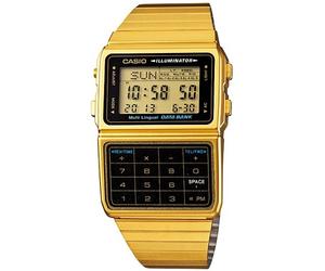 Montre CASIO DATA BANK CALCULATOR DBC-611G-1DF Calculatrice Acier D'Or