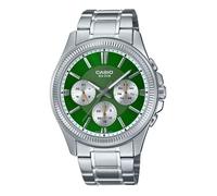 Casio Fond vert et tout en acier inoxydable - Etanche 50 m -