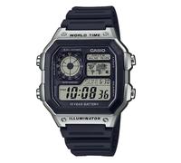Montre Casio Homme Digital AE-1200WH-1CVEF · Résistant 100 M · Hour Mondiale · C
