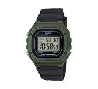 Montre CASIO ILLUMINATOR W-218H-3AVEF Silicone Noir Vert Chrono Sub 50mt