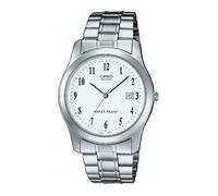 Casio Montre femme LTP-1141PA-7BEF Quartz analogique Cadran blanc Bracelet acier argent
